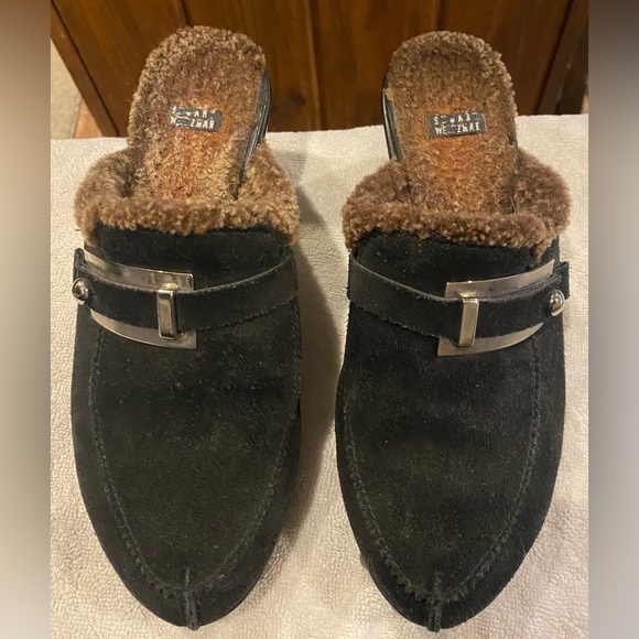 Stuart Weizmann Lined Mules Sz 7 - Picture 1 of 7